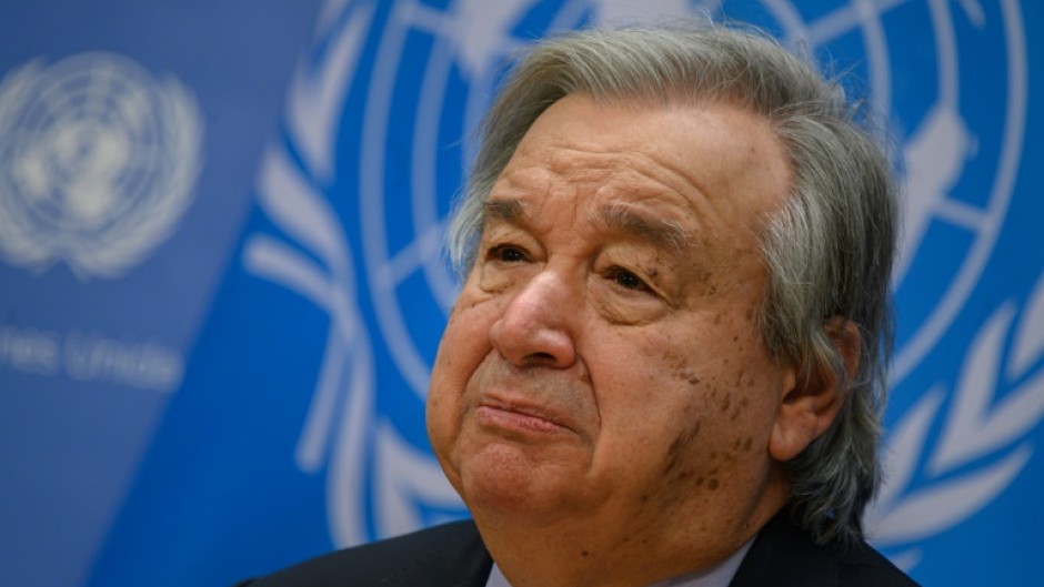 UN chief Antonio Guterres speaking on February 6, 2023