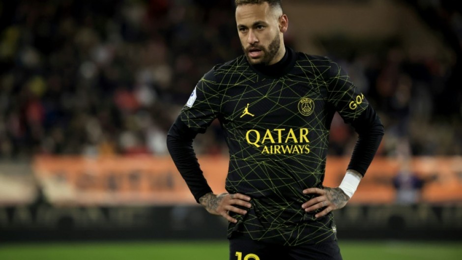 Neymar struggled to have an impact as PSG slumped to defeat in Monaco