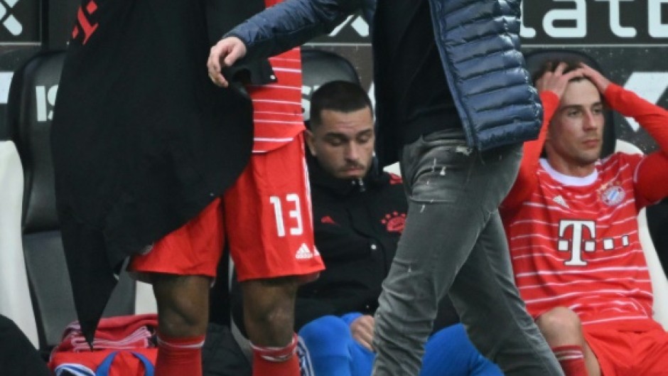 Defeated: Bayern Munich coach Julian Nagelsmann and Eric Maxim Choupo-Moting 