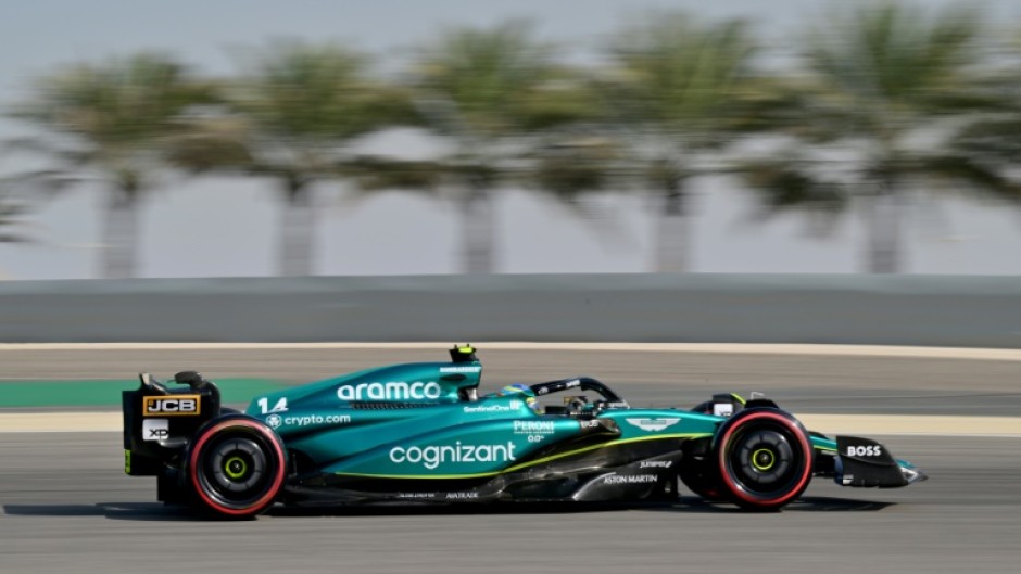 Aston Martin driver Fernando Alonso produced another fine performance in the practice session for the Bahrain Grand Prix