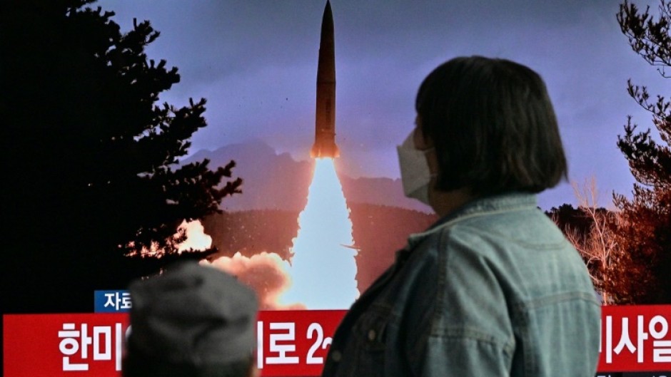North Korea fired a short-range ballistic missile Sunday, as the US and South Korea continued large-scale joint drills