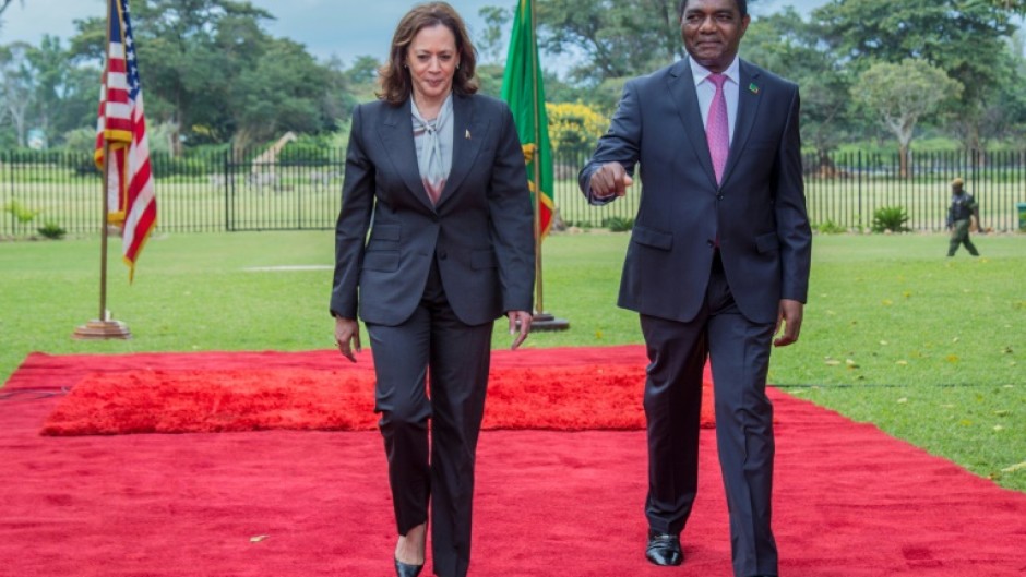 Zambia is the last stop in Harris's three-nation trip to Africa