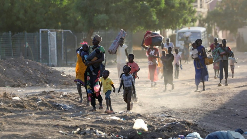 The UN refugee agency said the majority of those fleeing Sudan were women and children 