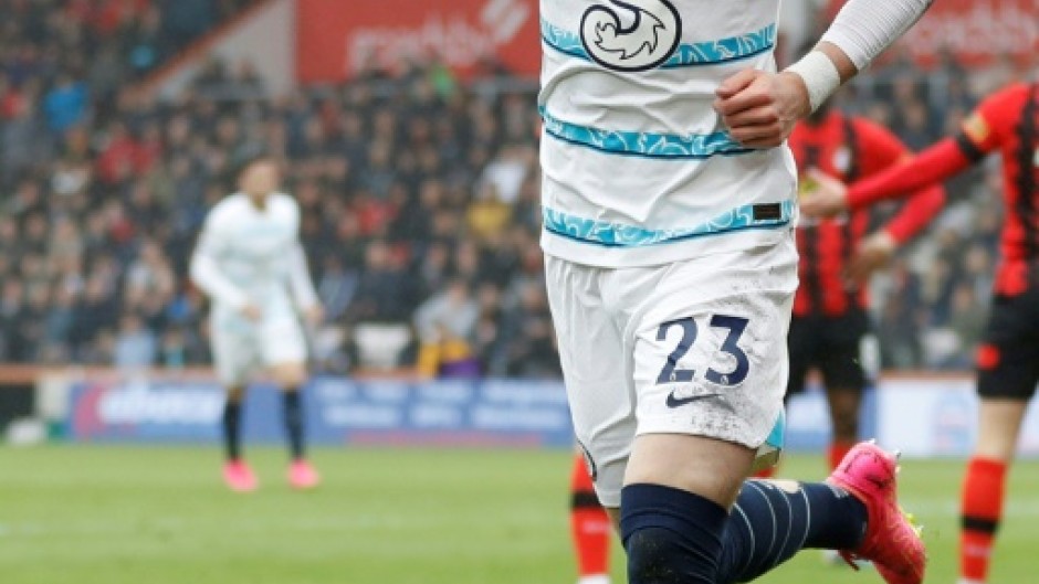 On target: Conor Gallagher celebrates scoring Chelsea's opener 