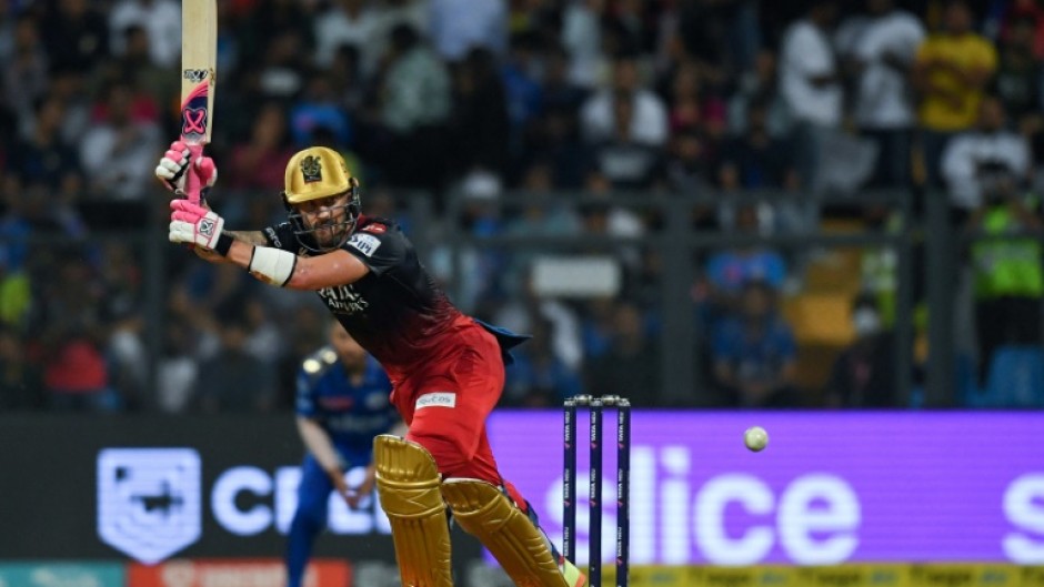 Faf du Plessis plays a shot during the Indian Premier League