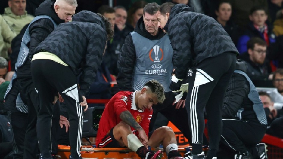 Manchester United defender Lisandro Martinez was injured against Sevilla