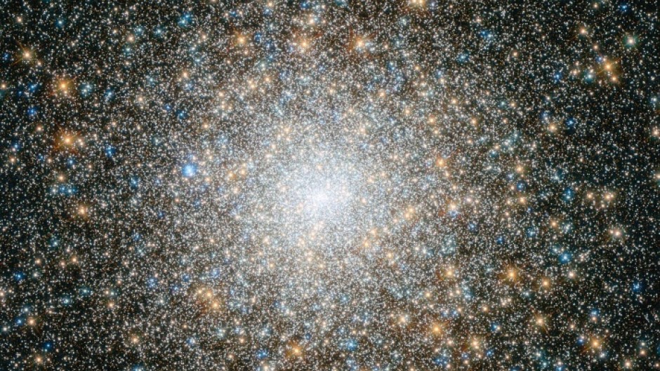 An image of Messier-15, a globular cluster home to up to a million tightly packed stars