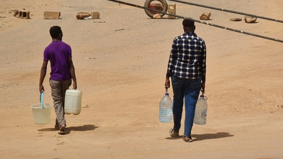 Many inhabitants of Khartoum are in desperate need of drinking water, with some reopening wells or using pots to draw water from the Nile river
