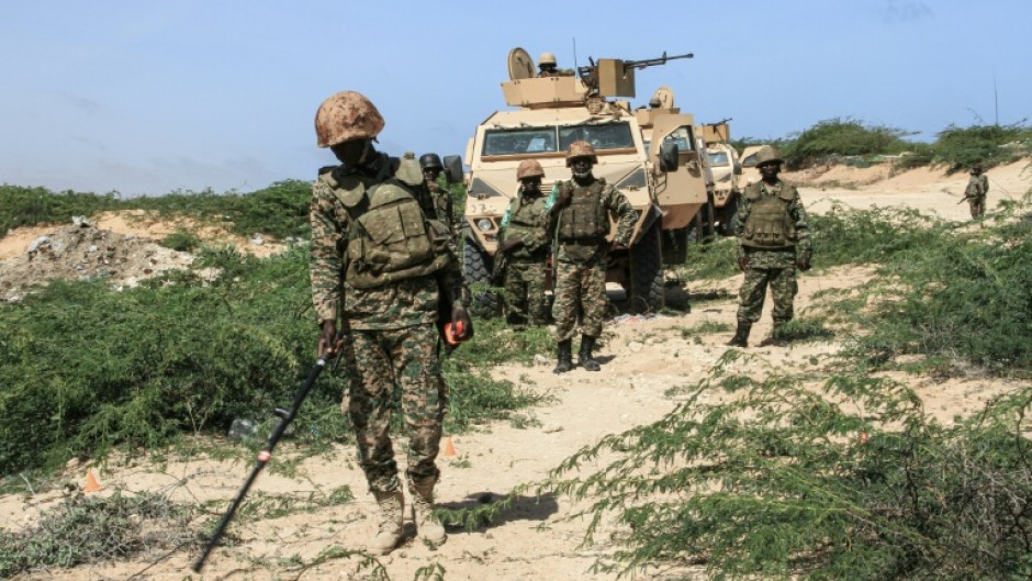 Ugandan troops make up part of the African Union force in Somalia