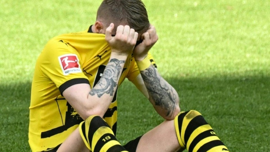 Dortmund forward Marco Reus after his side missed the chance to win the Bundesliga title with a home draw against Mainz