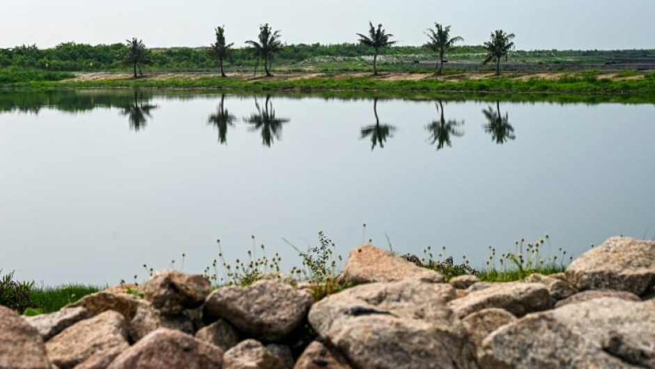 The verdant island's lush greenery attracts a variety of wildlife