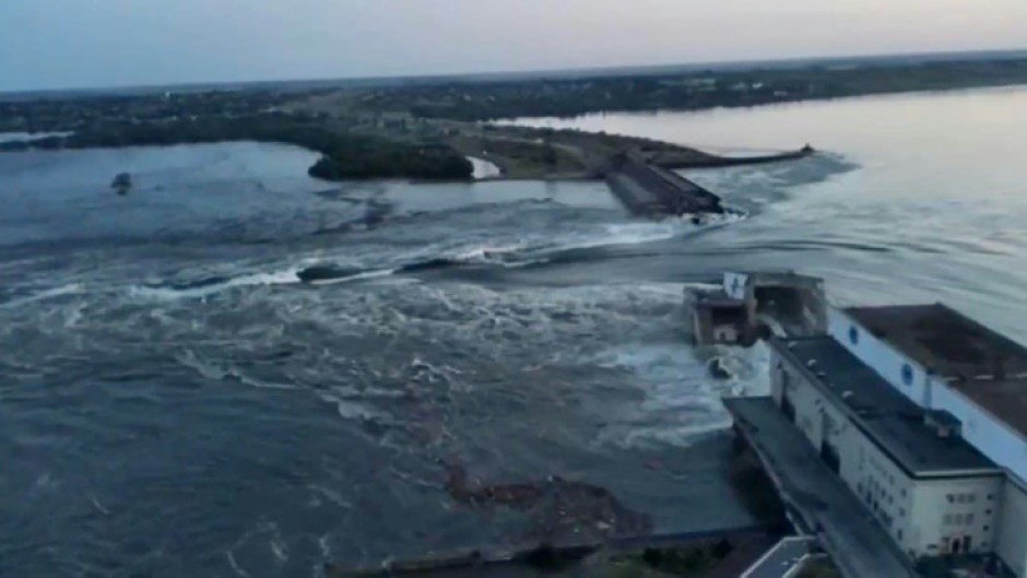 Ukraine and Russia traded blame for damage to the Kakhovka dam