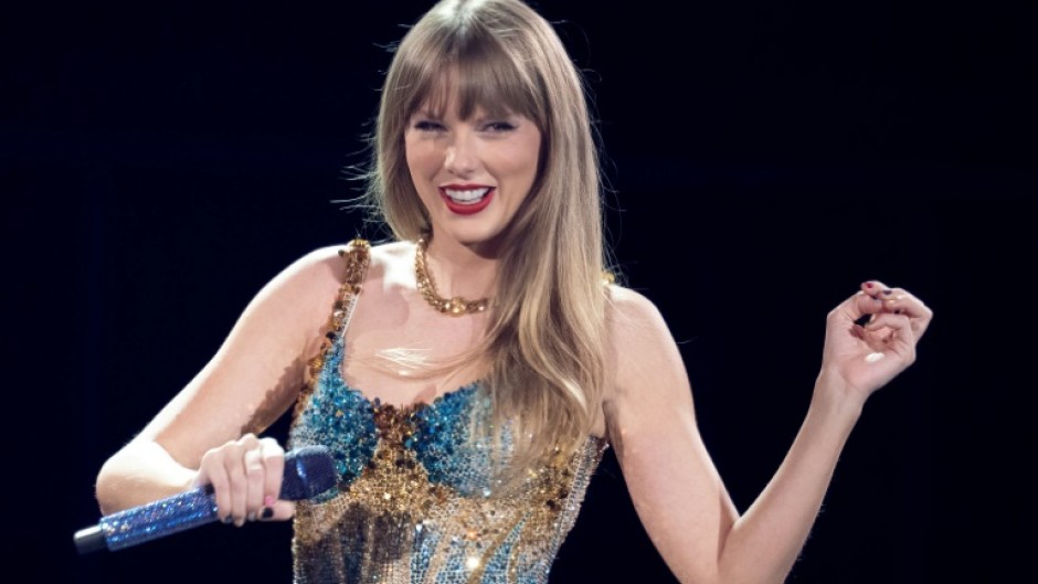 US singer-songwriter Taylor Swift performs during her "Eras Tour" in Texas in March 2023