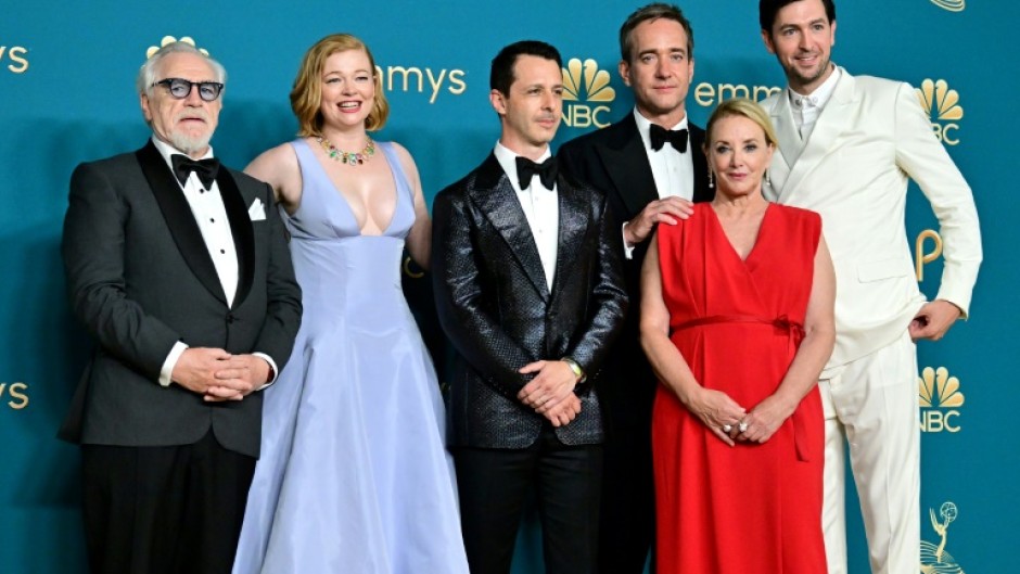 'Succession' -- starring (L-R) Brian Cox, Sarah Snook, Jeremy Strong, Matthew Macfayden, J. Smith-Cameron and Nicholas Braun -- has topped the Emmy nominations with 27