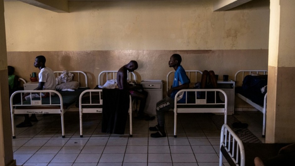 Recovering kush addicts in a dormitory at the Kissy Mental Hospital in Freetown