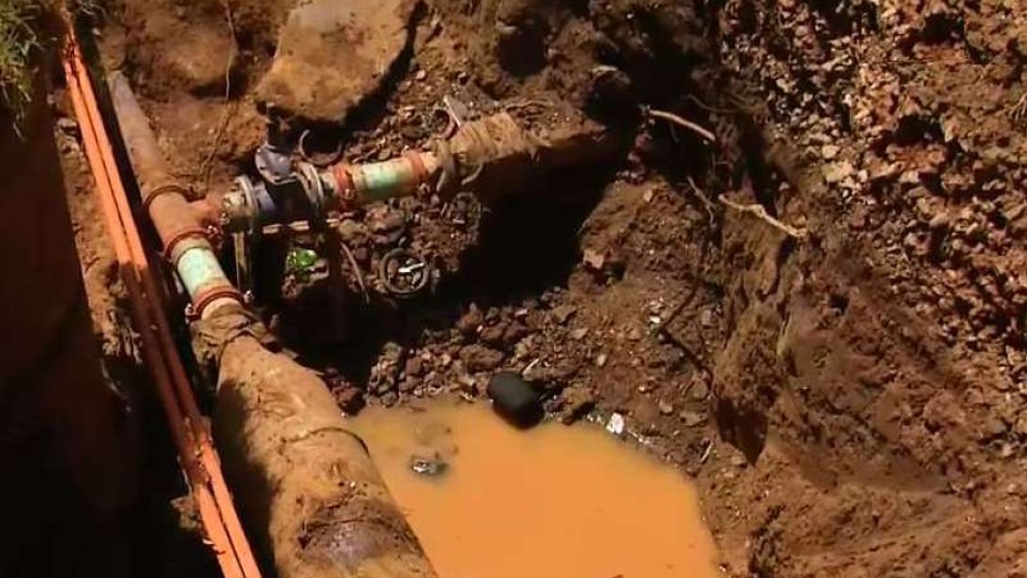Judith Road burst pipe