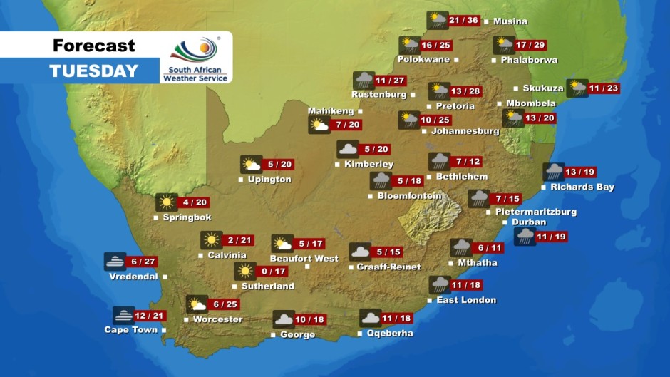 Here is the weather forecast for Tuesday, 20 September 2022.