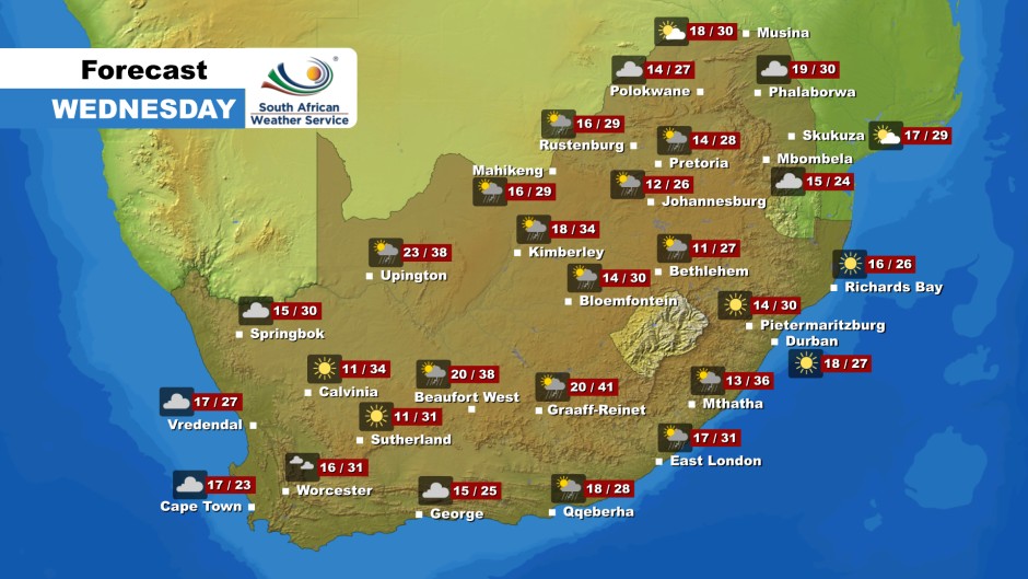 Here is the weather forecast for Wednesday, 30 November 2022.