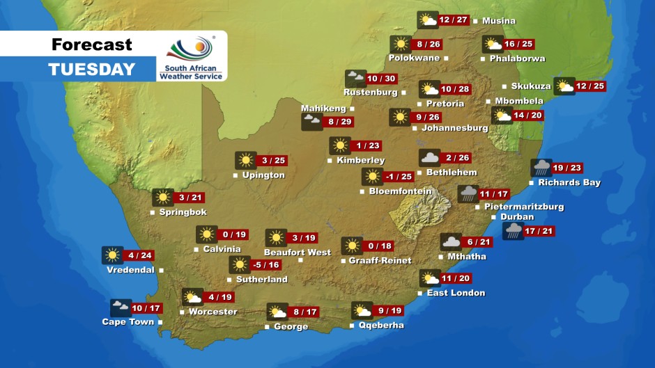 Weather forecast 6 September
