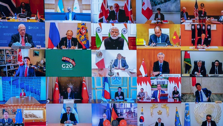 File: The G20 includes major emerging market economies like China and Russia.