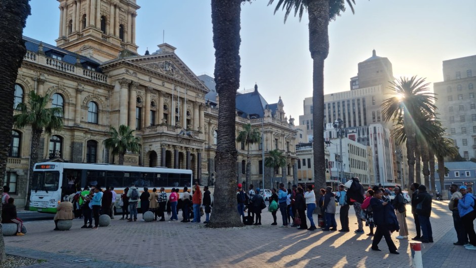 Cape Town commuters scramble for transport due to the taxi strike.