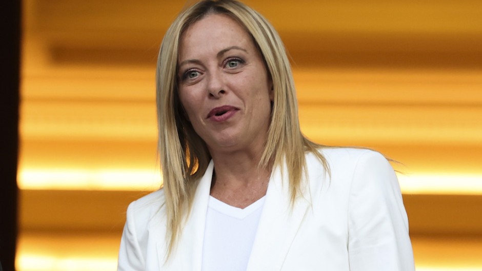Italian Prime Minister Giorgia Meloni. Aris Oikonomou/SOOC via AFP