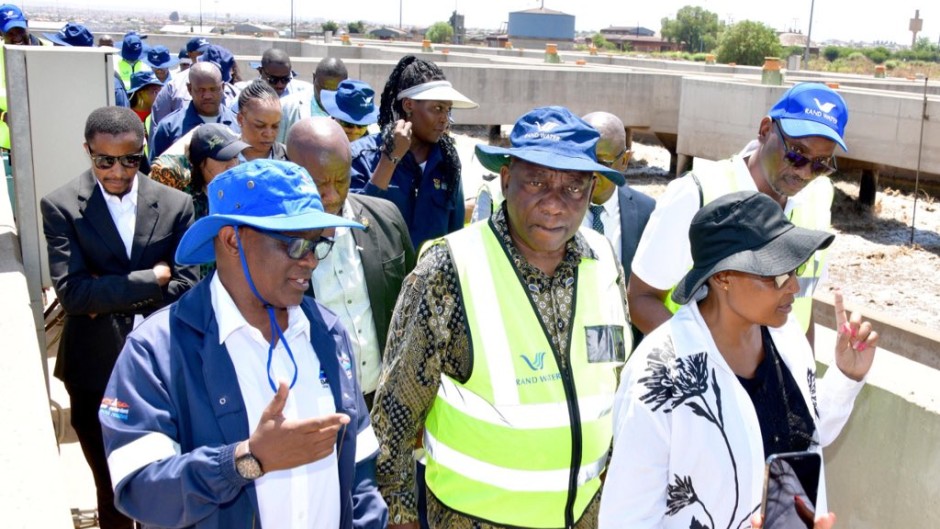 President Cyril Ramaphosa was on a guided tour of the Sebokeng Wastewater Treatment plant as Part of his oversight visit to the Emfuleni Local Municipality. GCIS