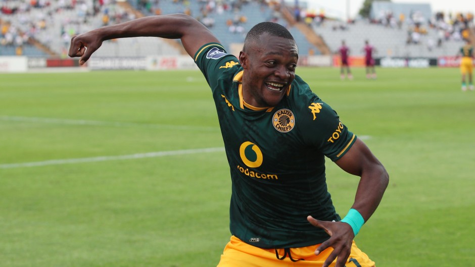 Christian Saile of Kaizer Chiefs celebrates goal during the DStv Premiership 2023/24 match between Swallows and Kaizer Chiefs at the Dobsonville Stadium, Soweto on the 26 November 2023