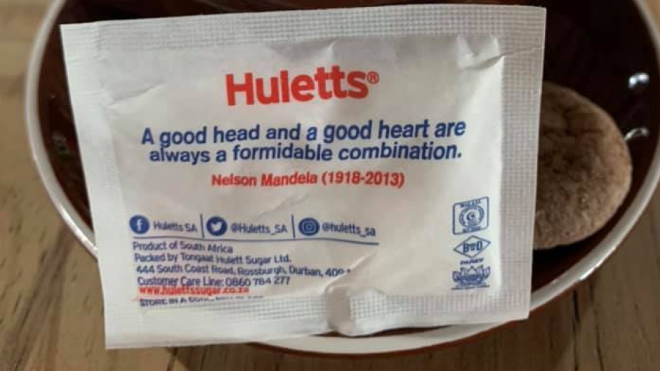 A Huletts sugar sachet. eNCA