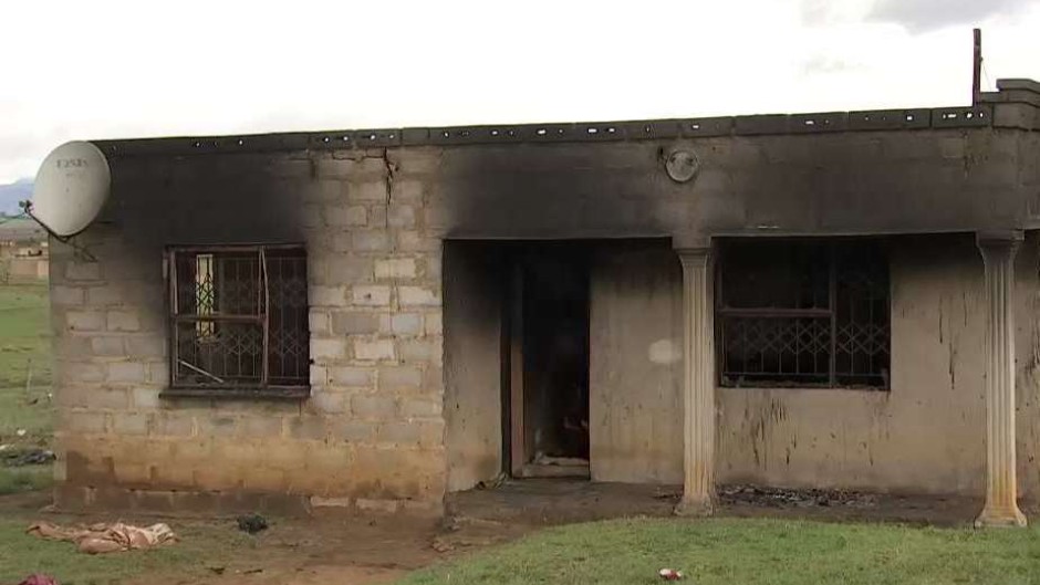 The house that was set on fire in October in Bergville, KwaZulu-Natal. 