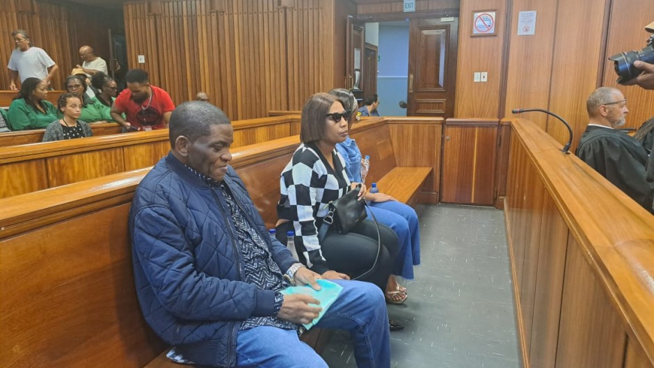 Timothy Omotoso and his co-accused in the Gqeberha High Court. eNCA/Ronald Masinda