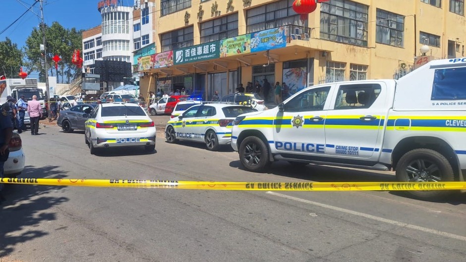 Police officers on the crime scene. eNCA