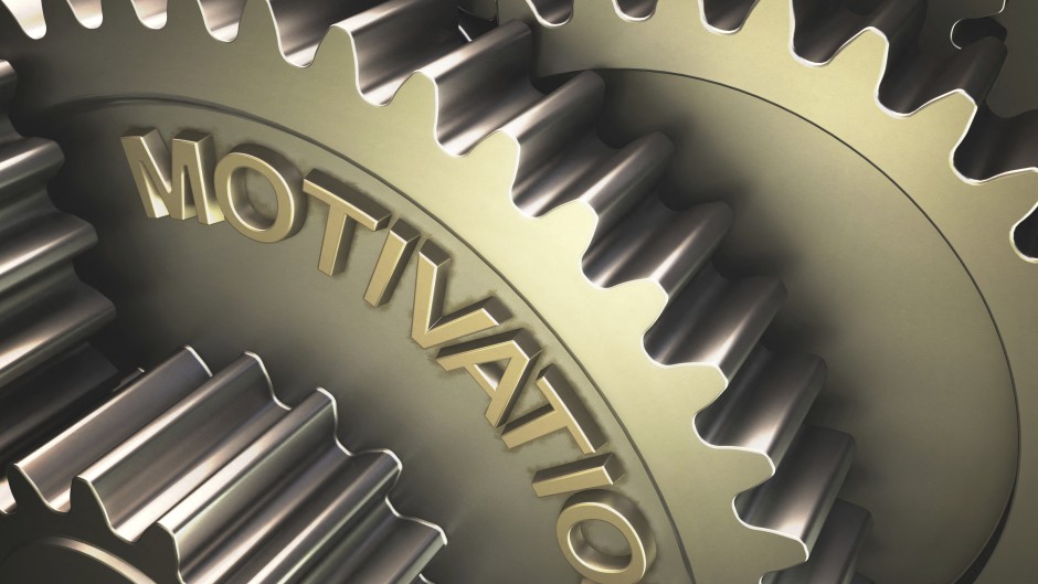 Gears with the word 'motivation', computer illustration. 