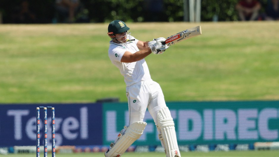 South Africa’s David Bedingham bats during day four of the first cricket test match. AFP/Michael Bradley