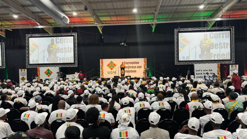 The UDM launched its election manifesto in Midrand on Saturday. eNCA/Moloko Moloto