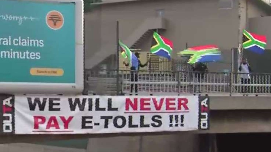 OUTA protesting against e-tolls.