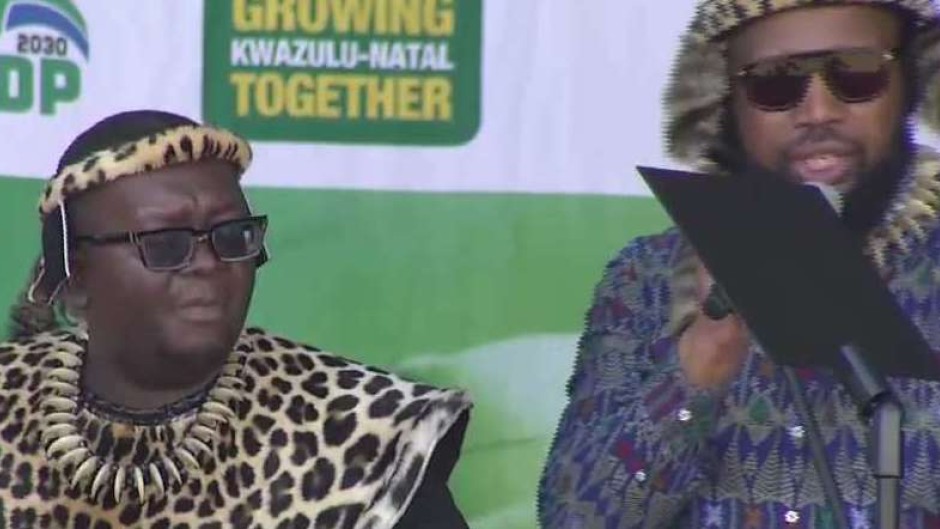 ANC provincial chair Siboniso Duma grabbed the microphone from the Amazulu Traditional Prime Minister Thulasizwe Buthelezi.