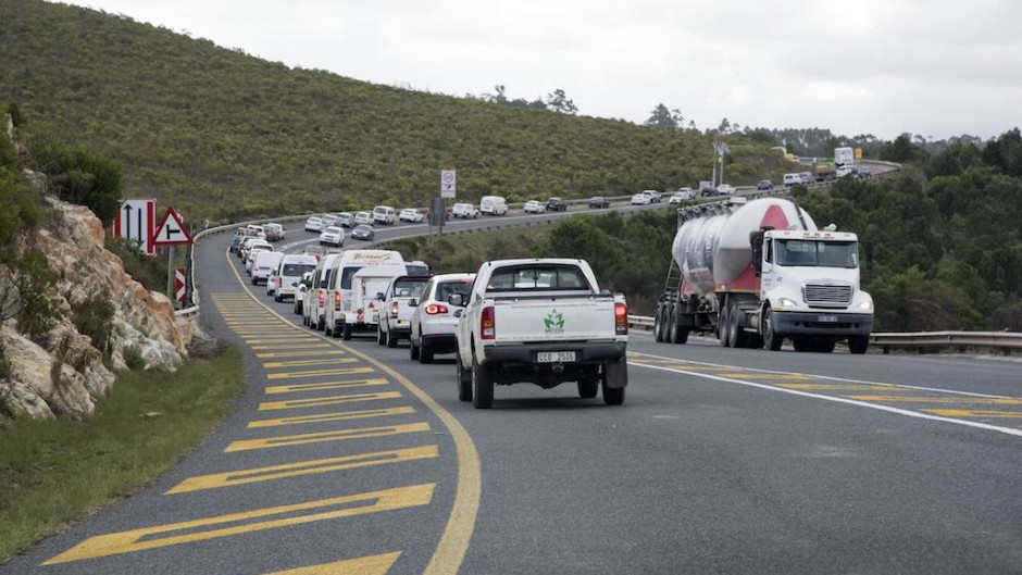 File:Traffic congestion on the N2 Highway Houwhoek Pass. Education Images/Universal Images Group via Getty Images
