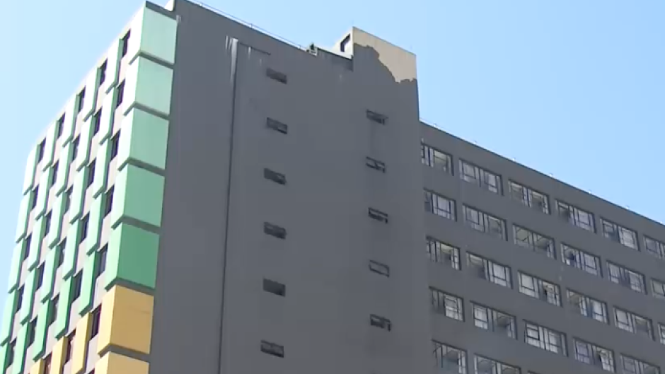 The students were allegedly placed in a building in town.