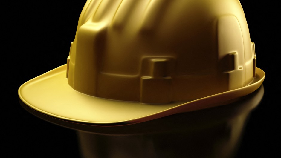 Hard hat, computer artwork.