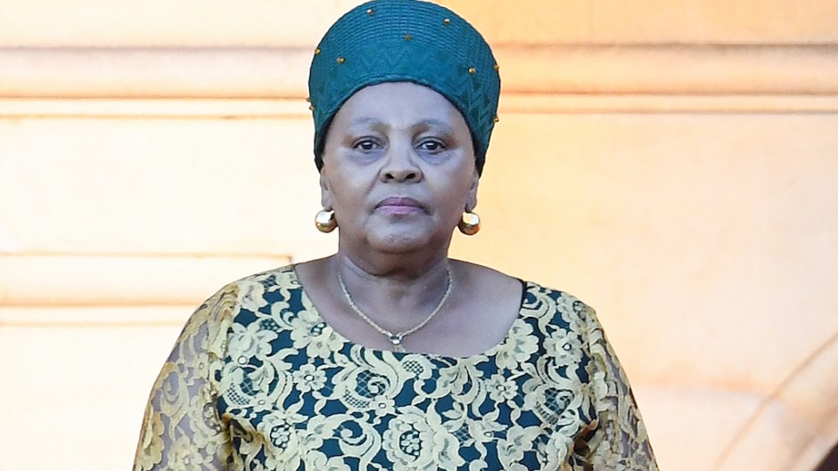 File: Nosiviwe Mapisa-Nqakula attending the state of the nation address at the City Hall in Cape Town. AFP/Rodger Bosch