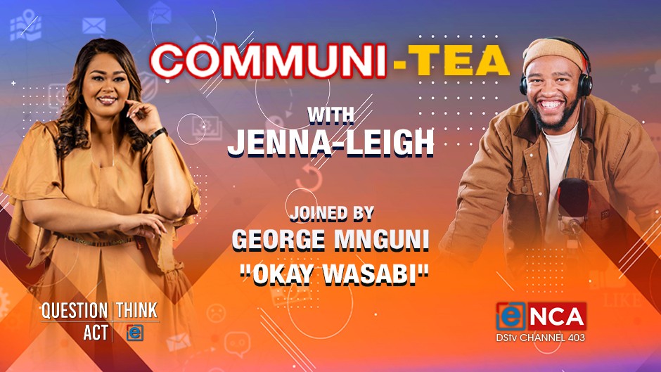 Jenna-Leigh with Wasabi AKA George Mnguni on eNCA 