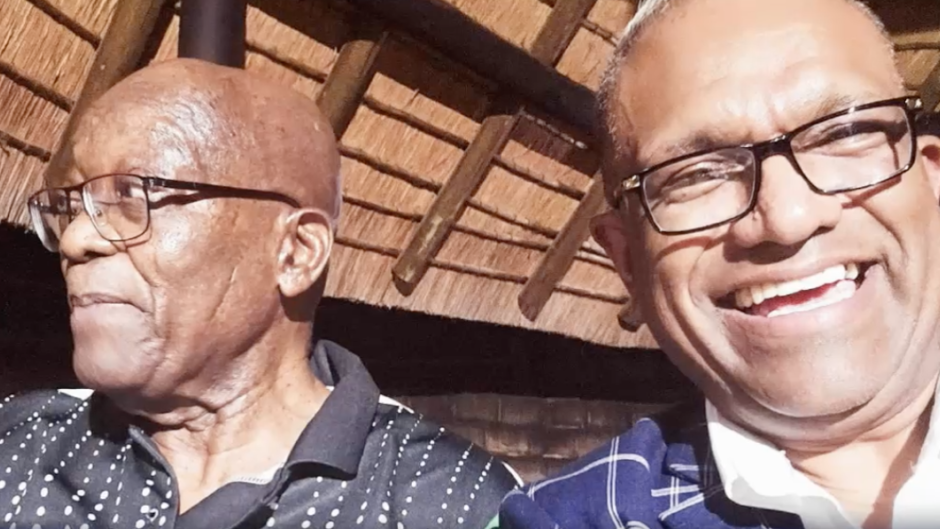 Visvin Reddy and Jacob Zuma.