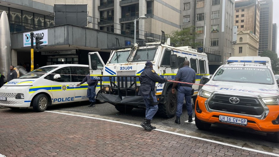 SAPS and Metro Police vehicles