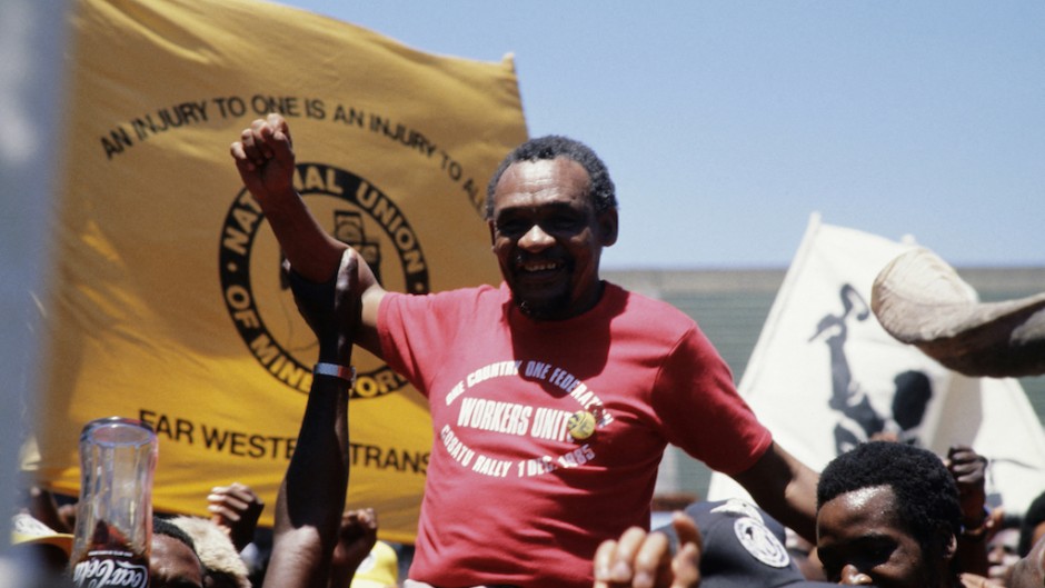 File: First president of COSATU Elijah Barayi. AFP/Gideon Mendel