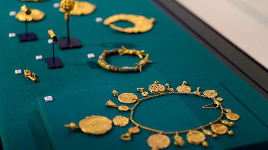 A general view of artefacts returned by the British Museum and the Victoria and Albert Museum (V&A) on a three-year loan at the Manhyia Palace Museum in Kumasi, Ghana. AFP/Nipah Dennis