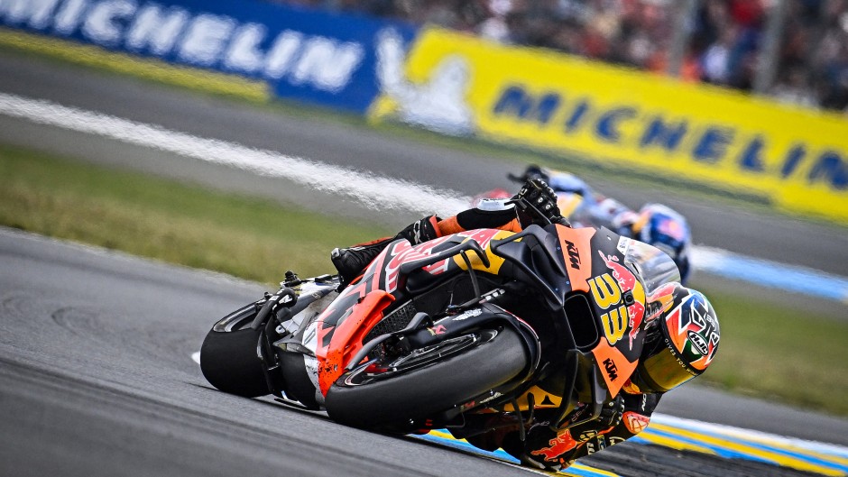 Brad Binder in action during the 2024 MotoGP Michelin Grand Prix de France.  