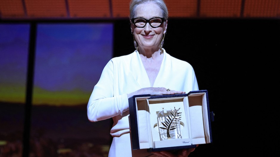 Meryl Streep receives the Honorary Palme d'Or during the Opening Ceremony at the 77th edition of the Cannes Film Festival. AFP/Valery Hache