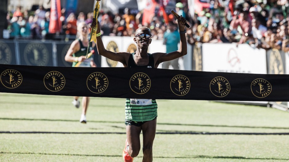Long distance runner Tete Dijana. AFP/Rajesh Jantilal