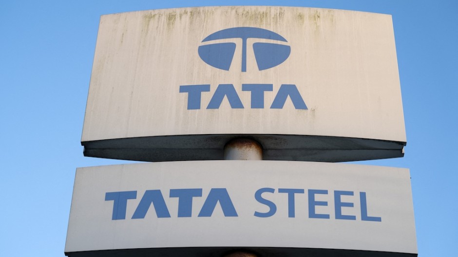 File: A Tata logo. Jeroen Jumelet/ANP via AFP